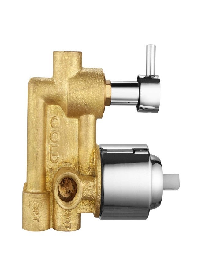 SPAZIO مجموعة كاملة من صنابير SPAZIO النحاسية ذات 5 اتجاهات، تتضمن ذراعًا واحدًا مخفيًا، وخلاطات، ونظام تحويل ربع دورة لحوض الاستحمام والدش. - Image 3